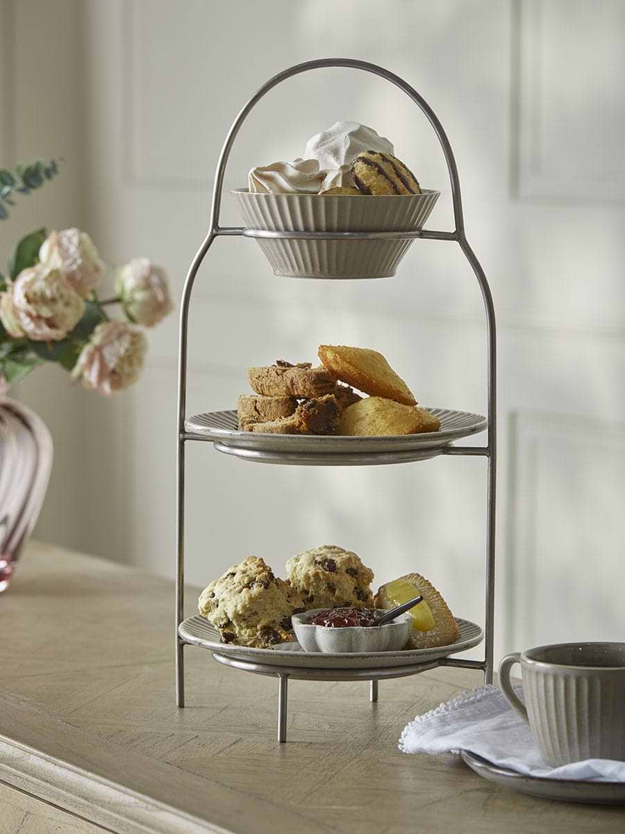 Three Tiered Cake Stand - Nickel