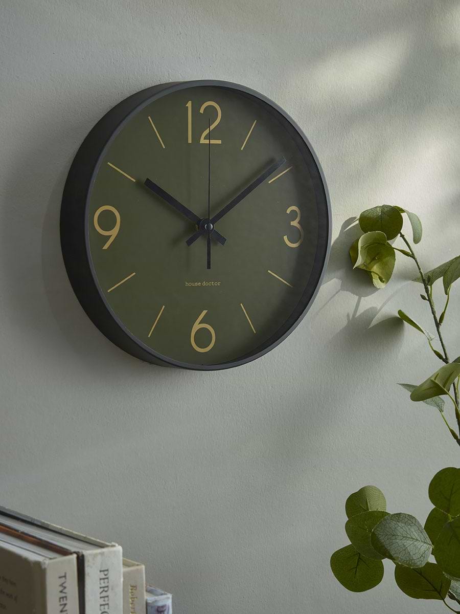 Industrial Olive Clock