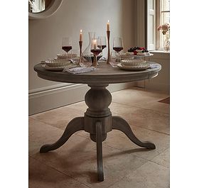 Flen Extendable Round Dining Table - 4 to 6 Seater