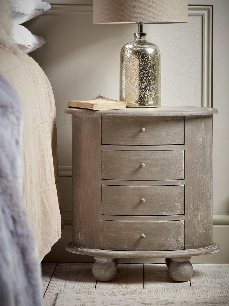 Oval Bedside Table