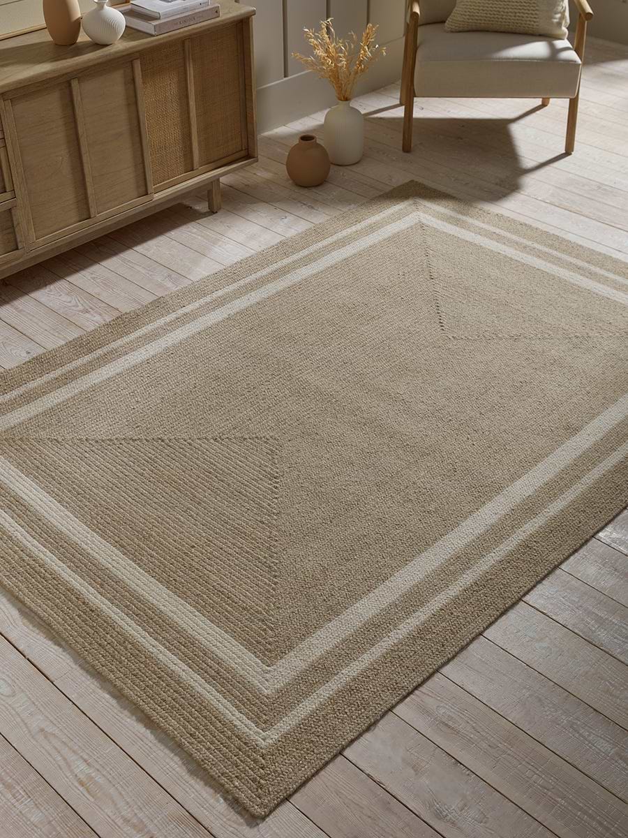 Agna Border Rug - Natural