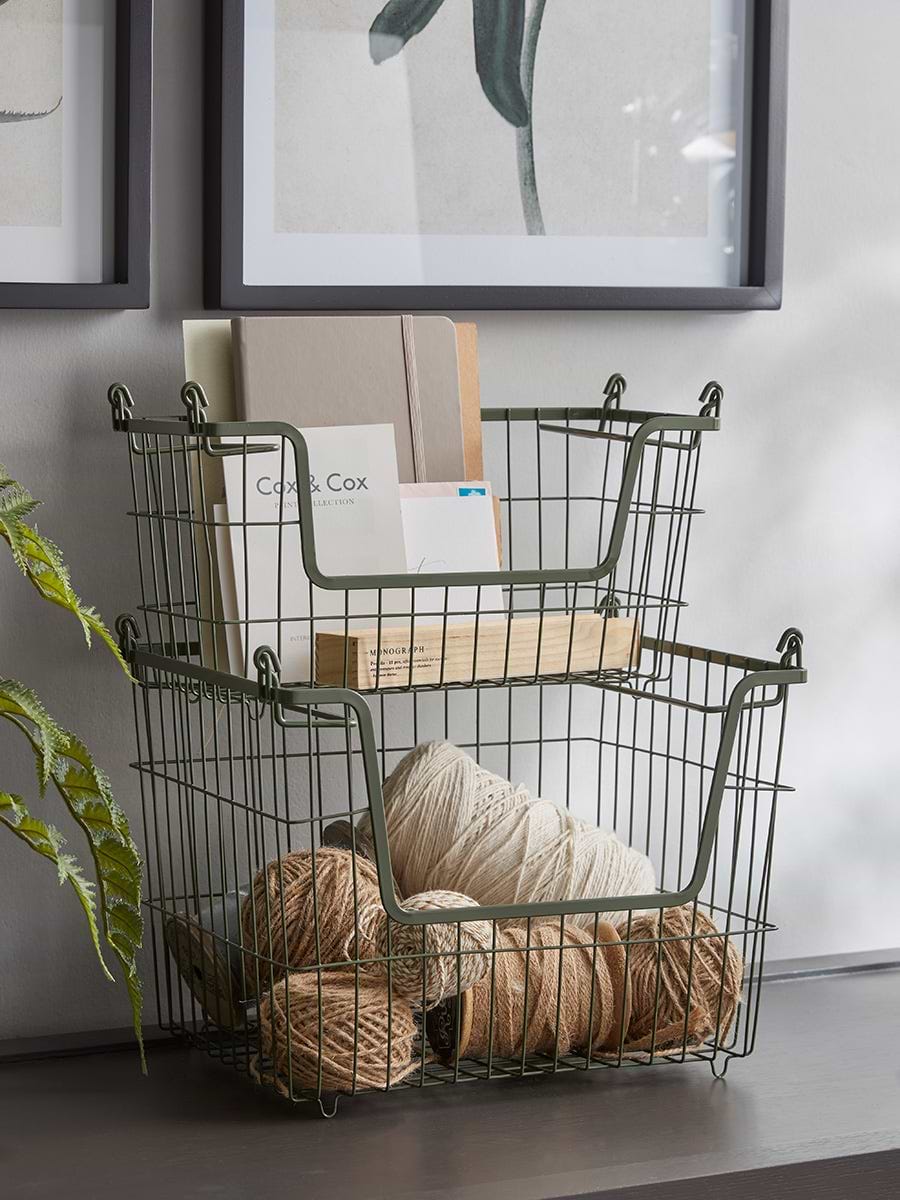 Olive Wire Storage Basket