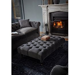 Buttoned Coffee Table Ottoman
