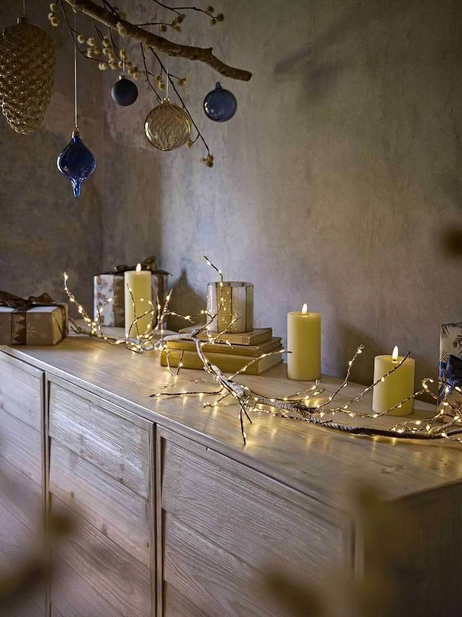 Frosted Light Up Willow Garland