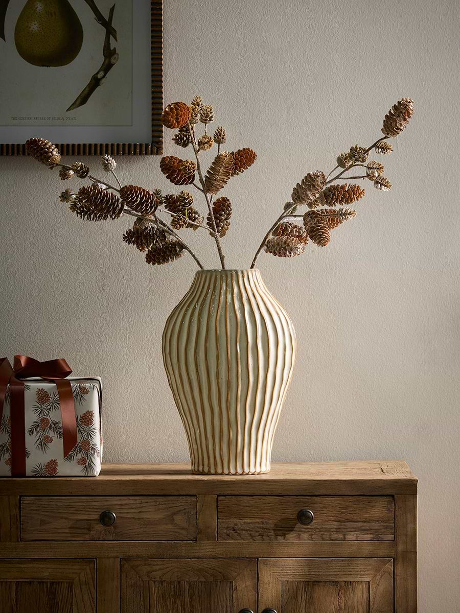 Three Faux Pinecone Sprays