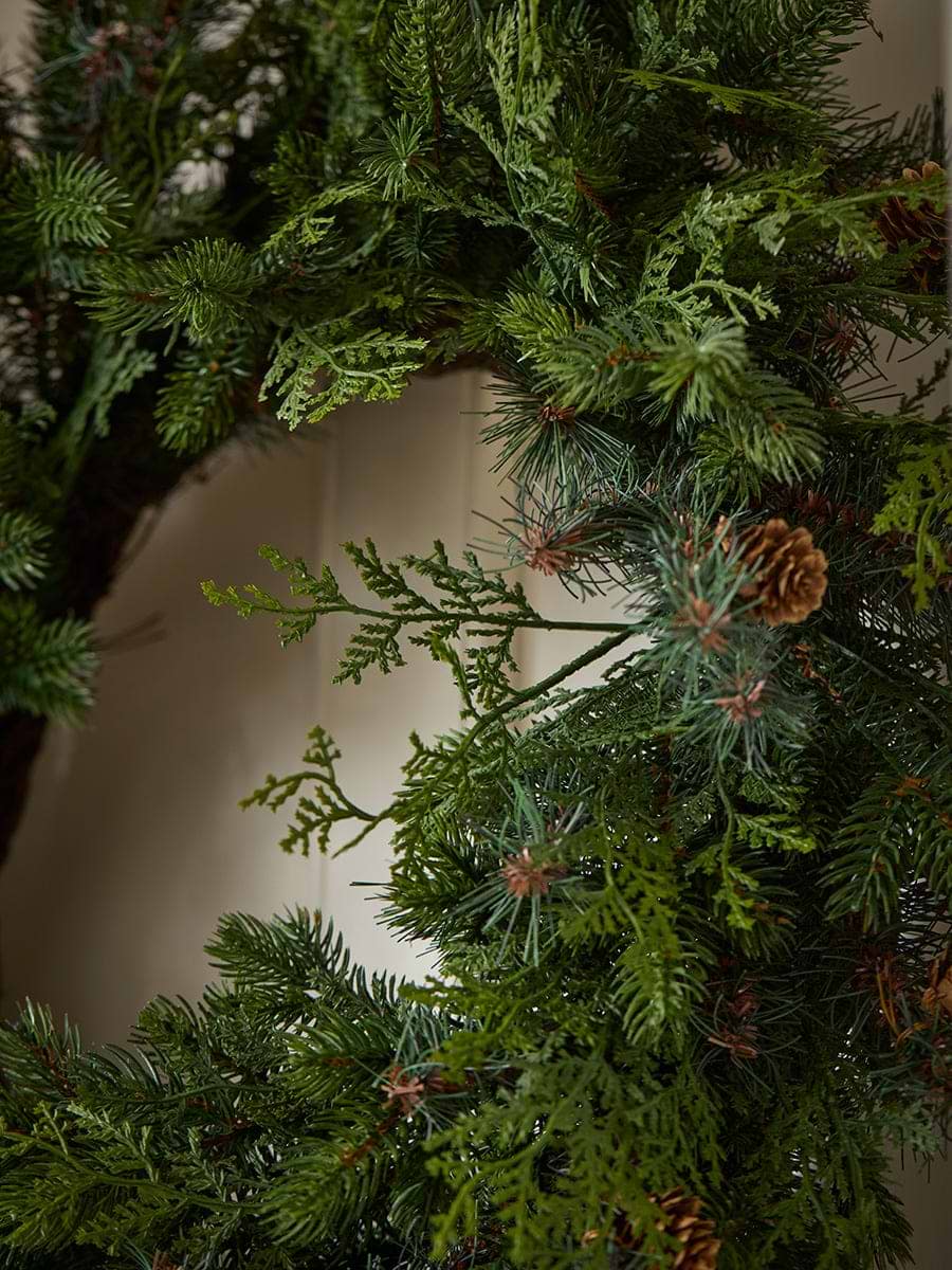 Faux Foraged Cypress Wreath