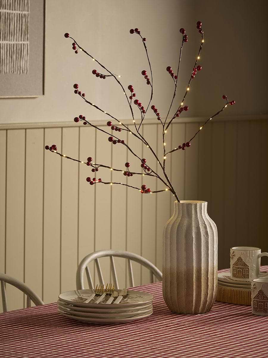 Light Up Red Berry Spray