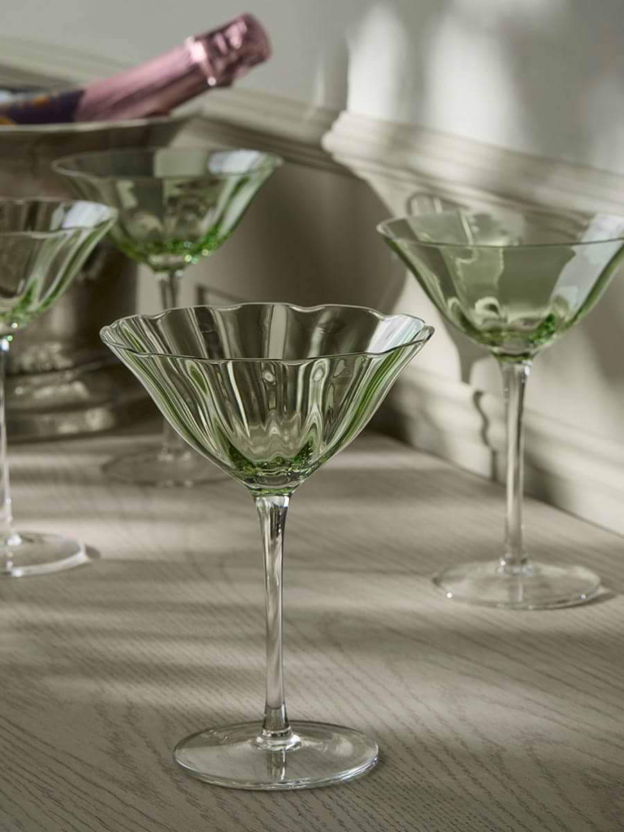 Four Petal Champagne Coupes