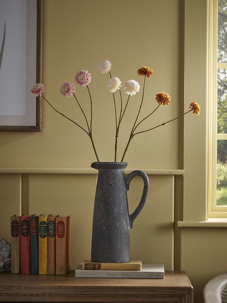 Three Faux Miniature Dahlia Sprays - Rust Mix