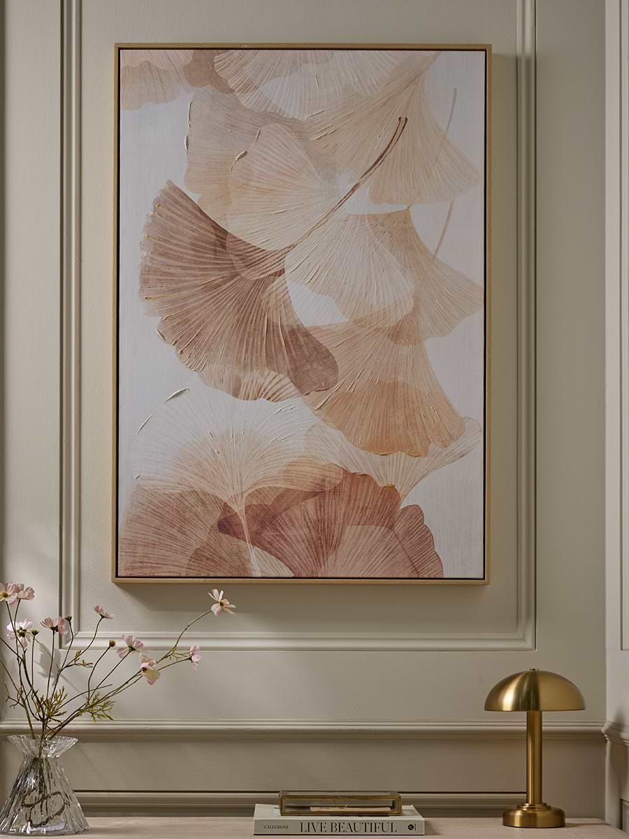 Gingko Leaves Framed Canvas