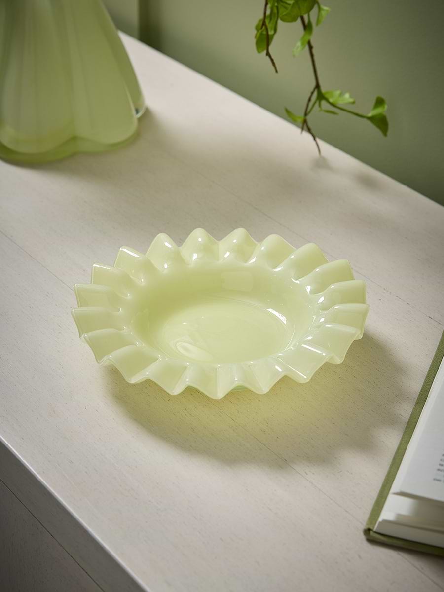 Handmade Glass Ruffle Dish