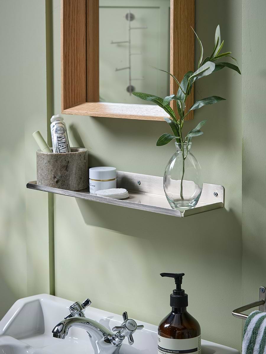 Slimline Metal Shelf - Silver