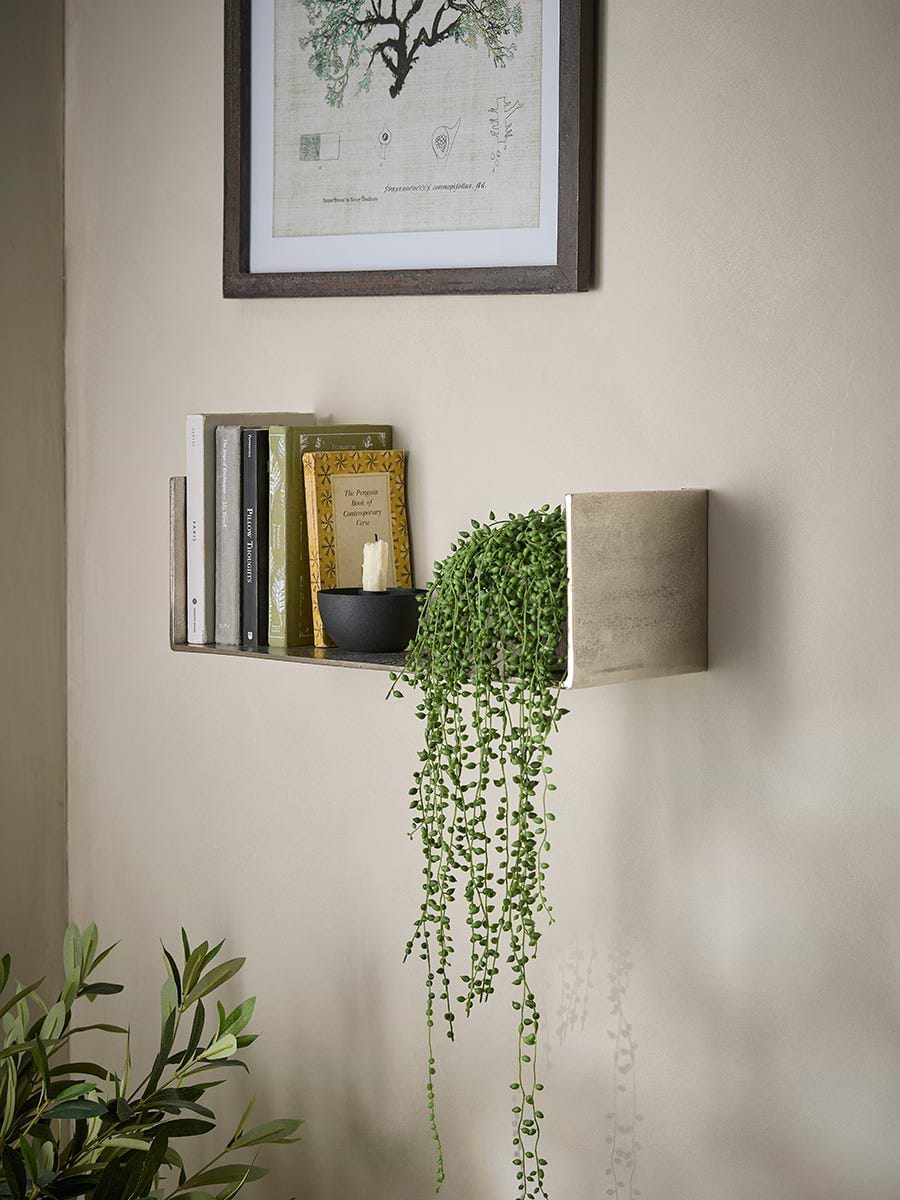 Statement Box Display Shelf - Silver finish