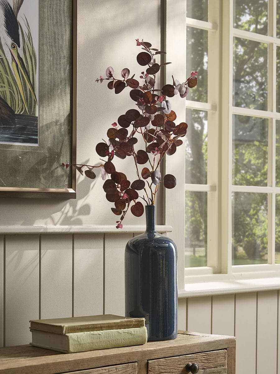 Large Faux Eucalyptus Spray - Burgundy
