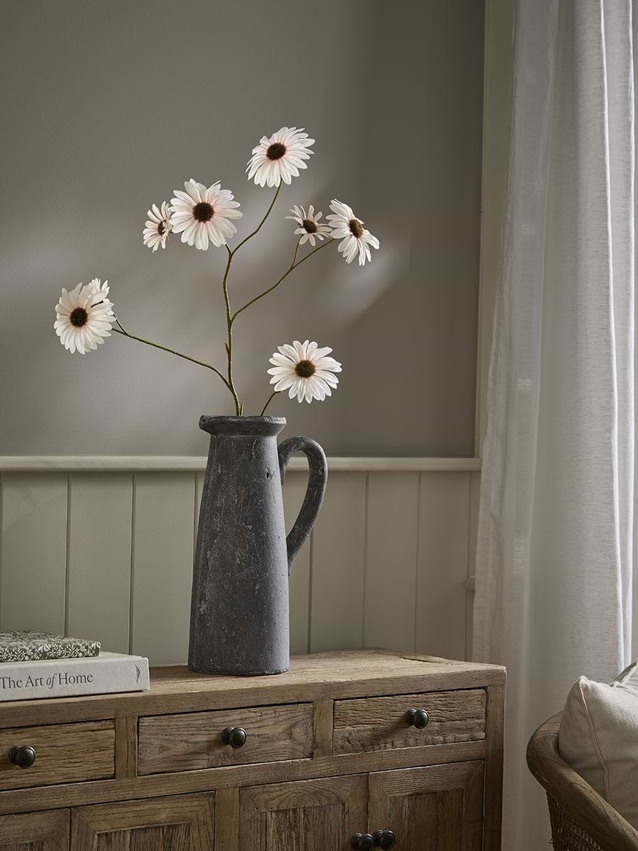Faux Daisy Spray - Soft Peach
