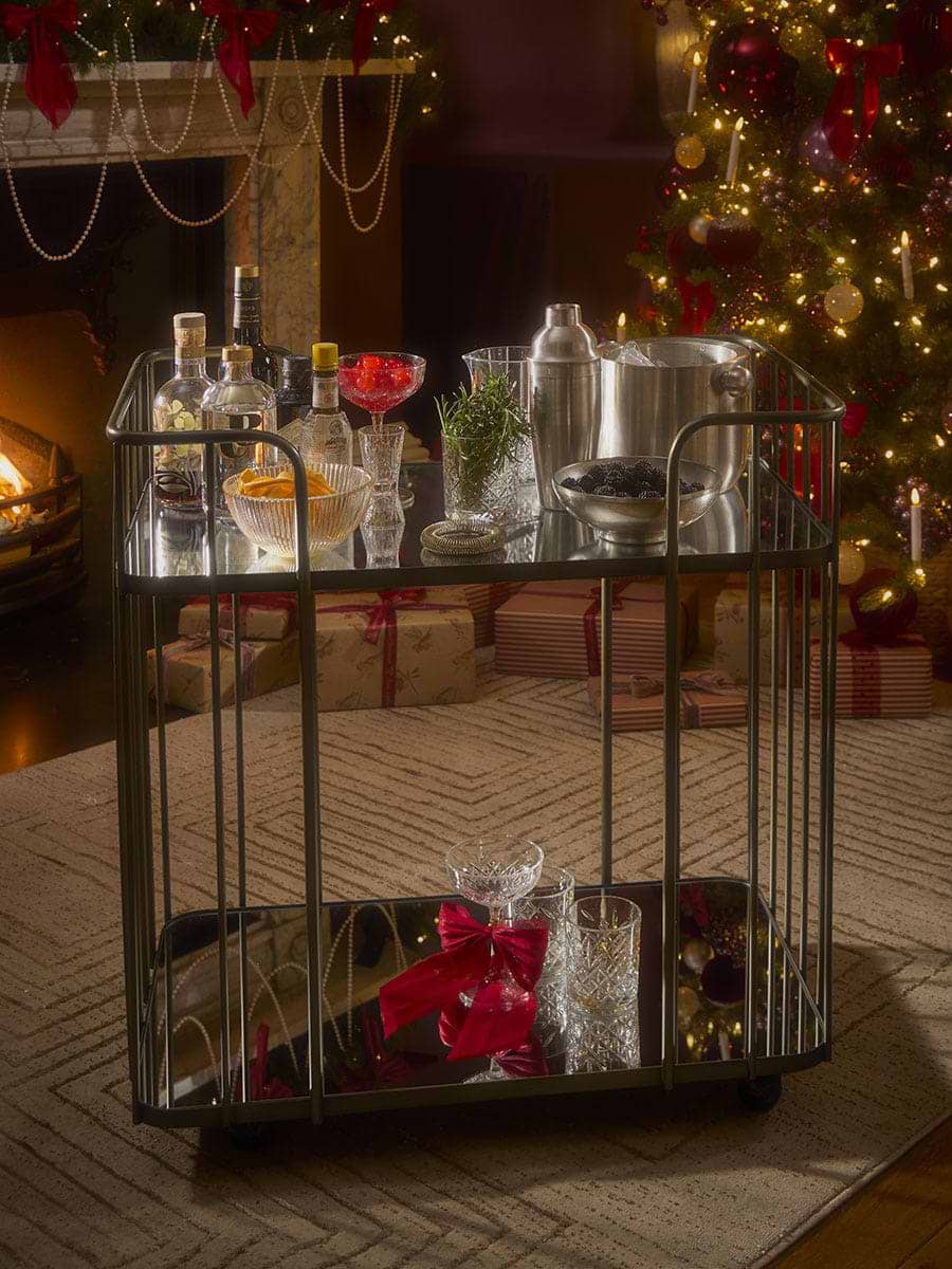 Mirrored Drinks Trolley