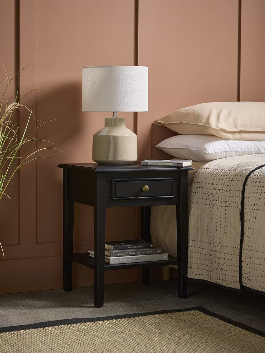 Camille Bedside Table - Black