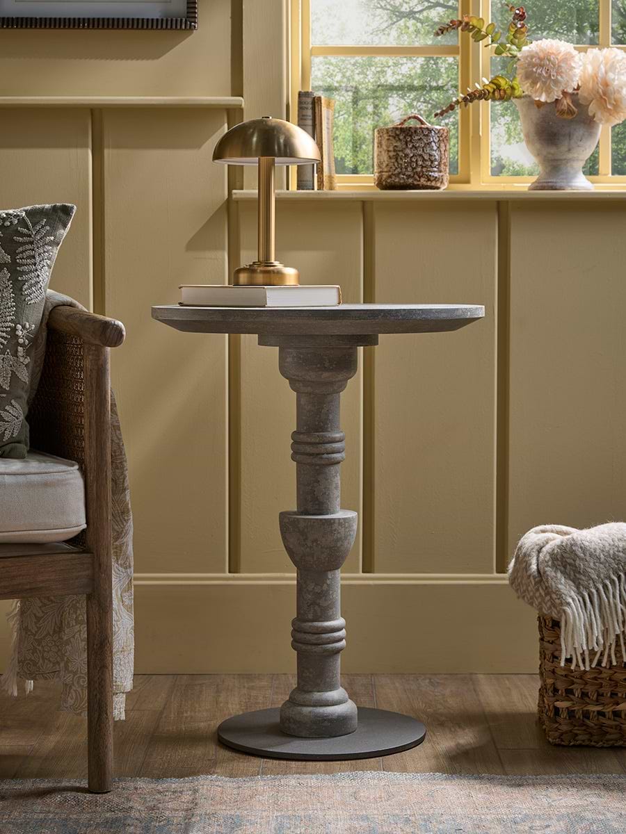 Grey Turned Side Table
