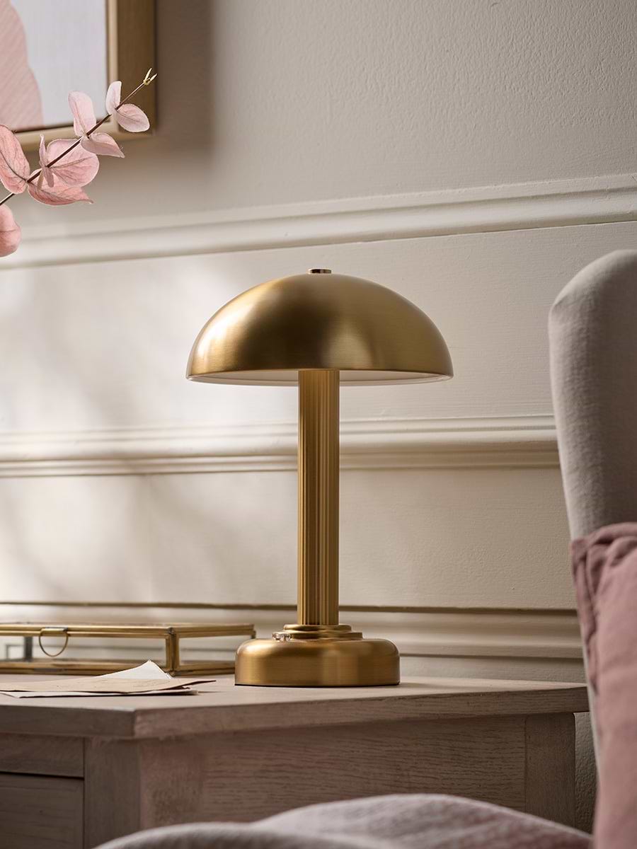 Deco Brass Rechargeable Table Lamp