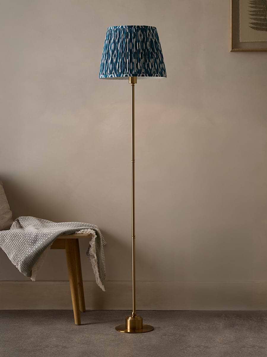Seren Rechargeable Floor Lamp -  Blue Ikat