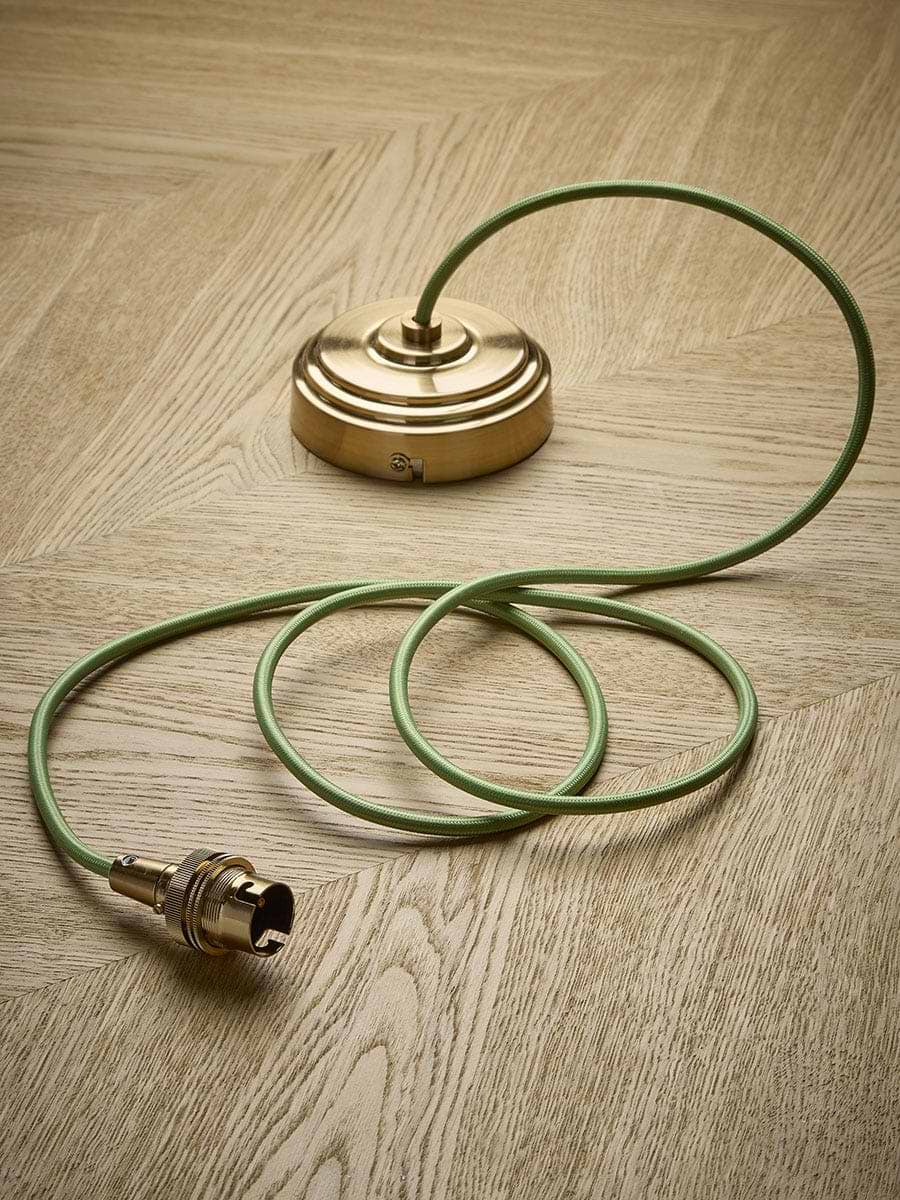 Green Fabric Ceiling Pendant Set