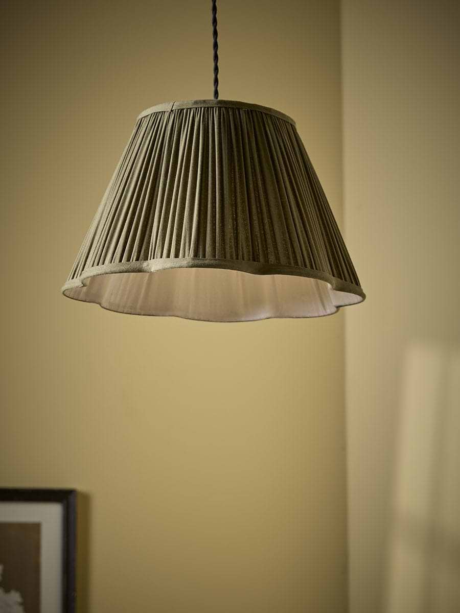 Olive Scalloped Shade