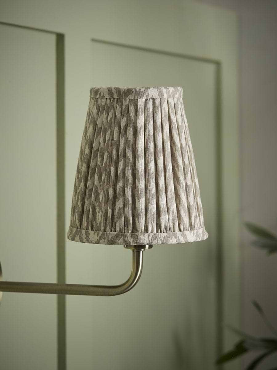 14cm Taupe Chevron Tapered Pleated Shade