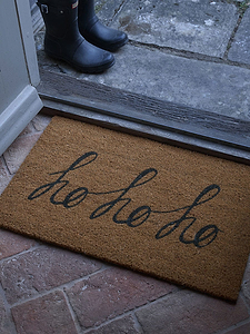 Ho Ho Ho Doormat - Grey
