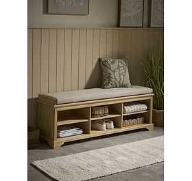 Oak Shoe Storage Bench