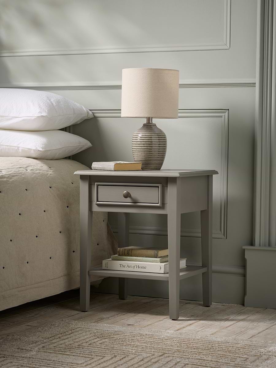 Camille Bedside Table - Grey