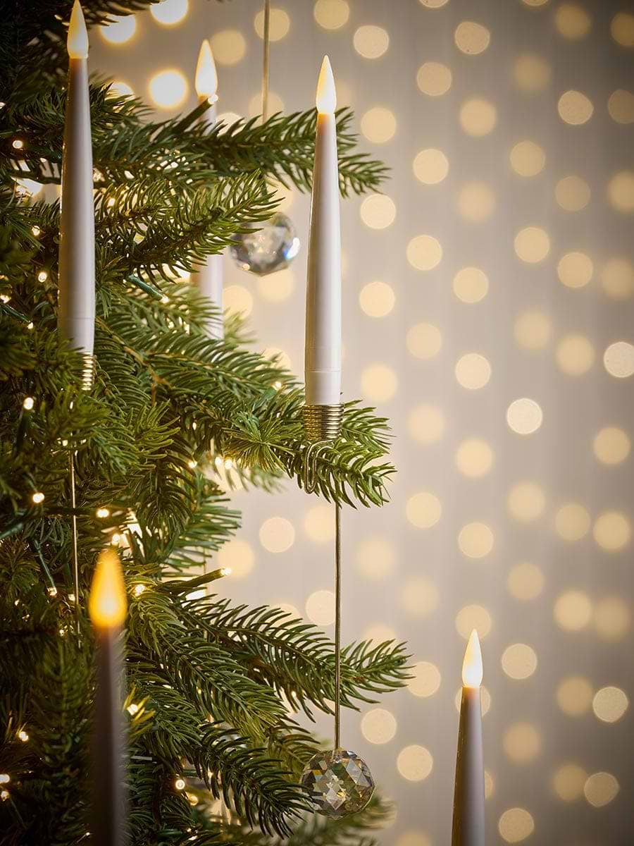 Ten Jewelled Remote Control Candle Tree Lights