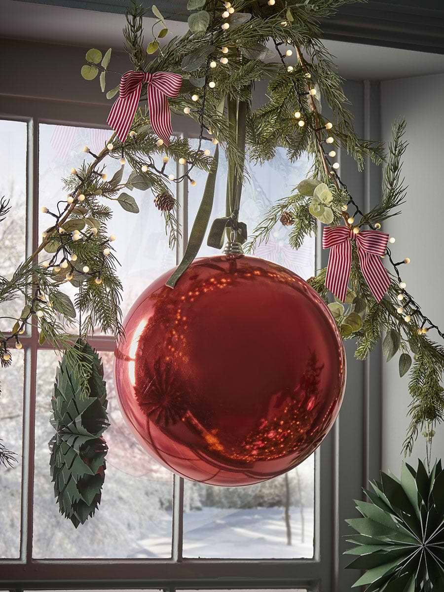 Supersized Bauble - Festive Red - 40cm