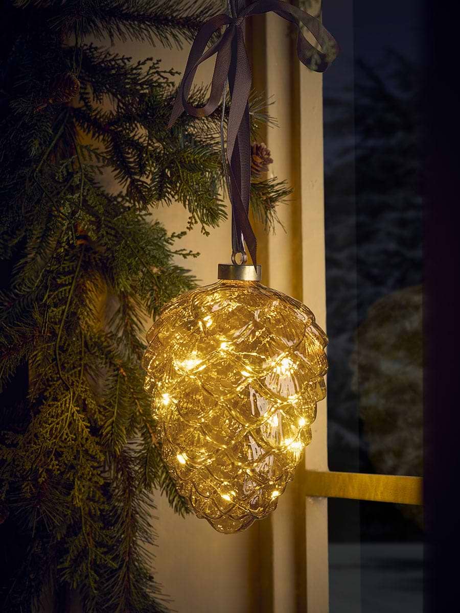 Oversized Light Up Glass Pinecone