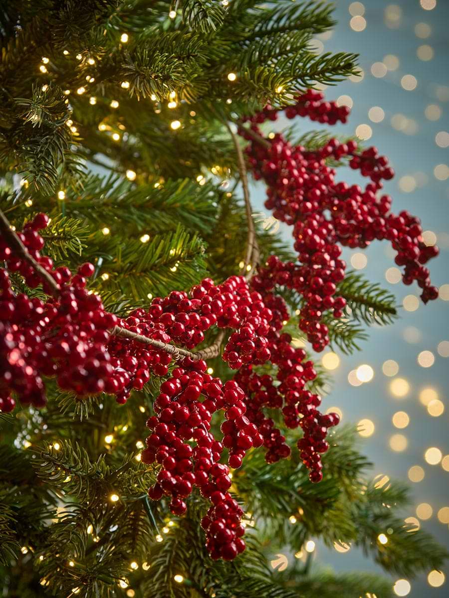 Metallic Red Berry Garland