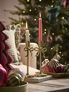 Two Fabulous Bow Candle Holders - Large