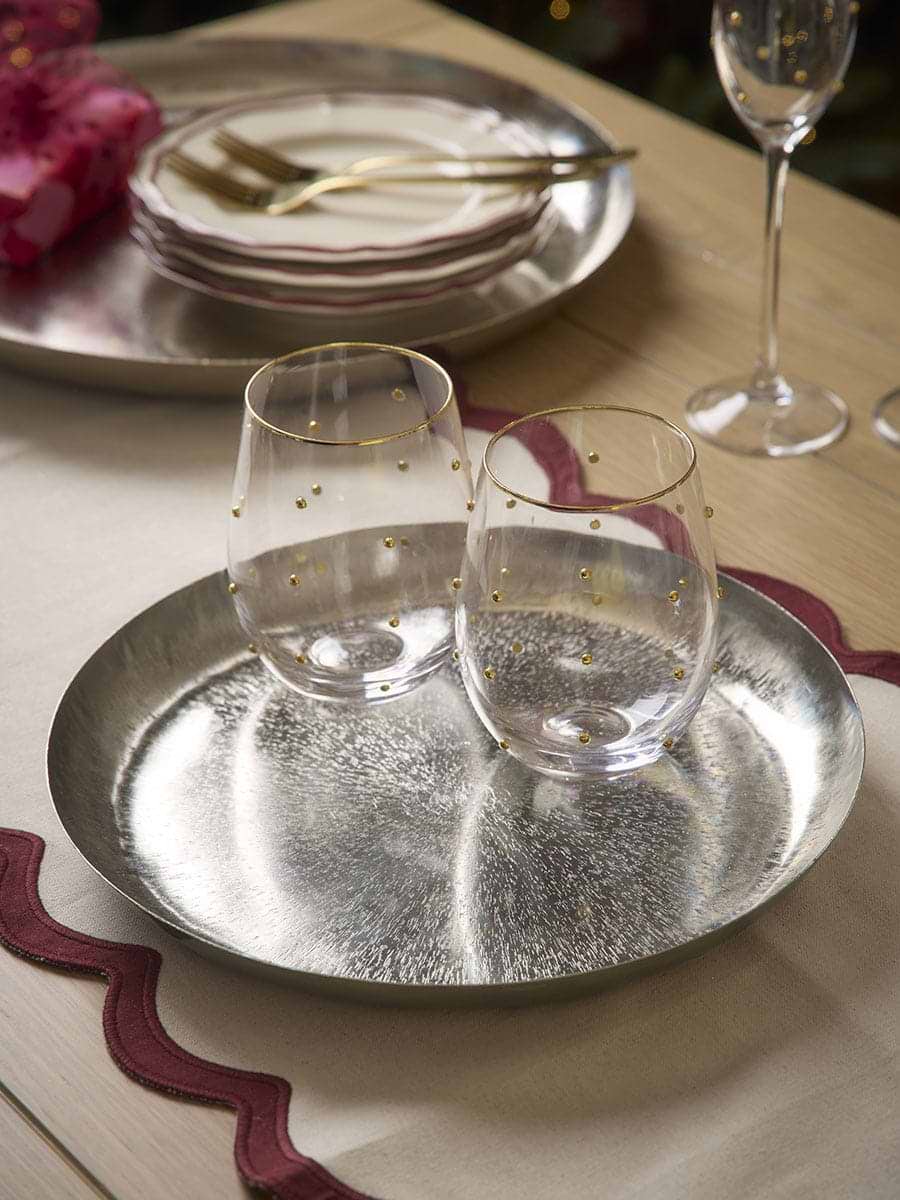 Silver Handmade Circular Tray - Small