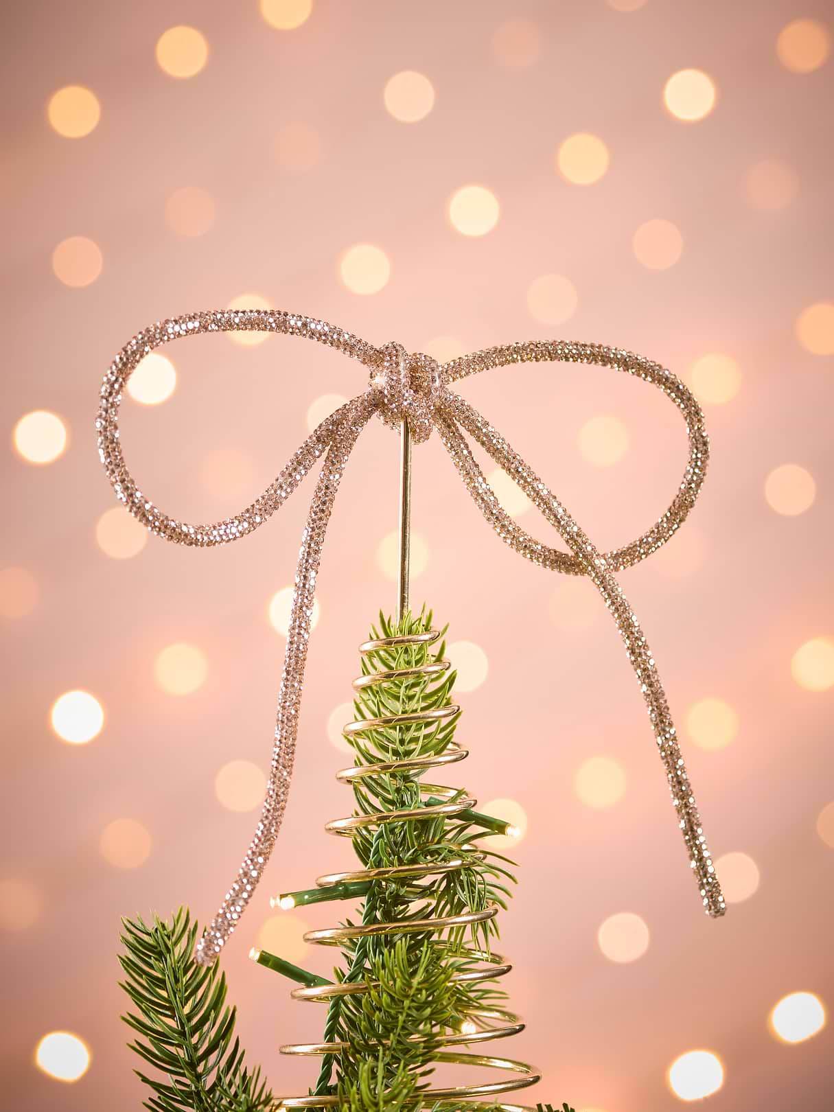 Glitter Bow Tree Topper