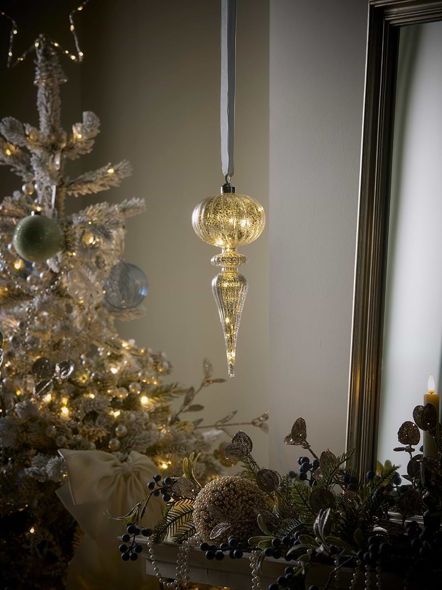 Lit Glass LED Hanging Finial