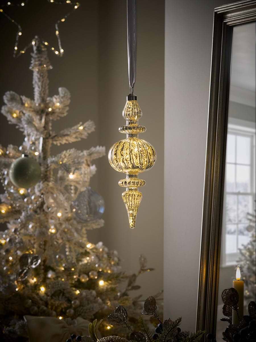 Lit Glass LED Hanging Drop