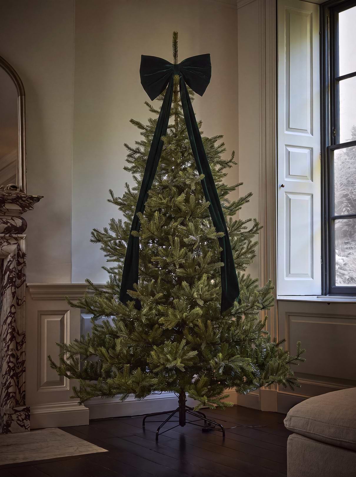 Large Green Velvet Bow