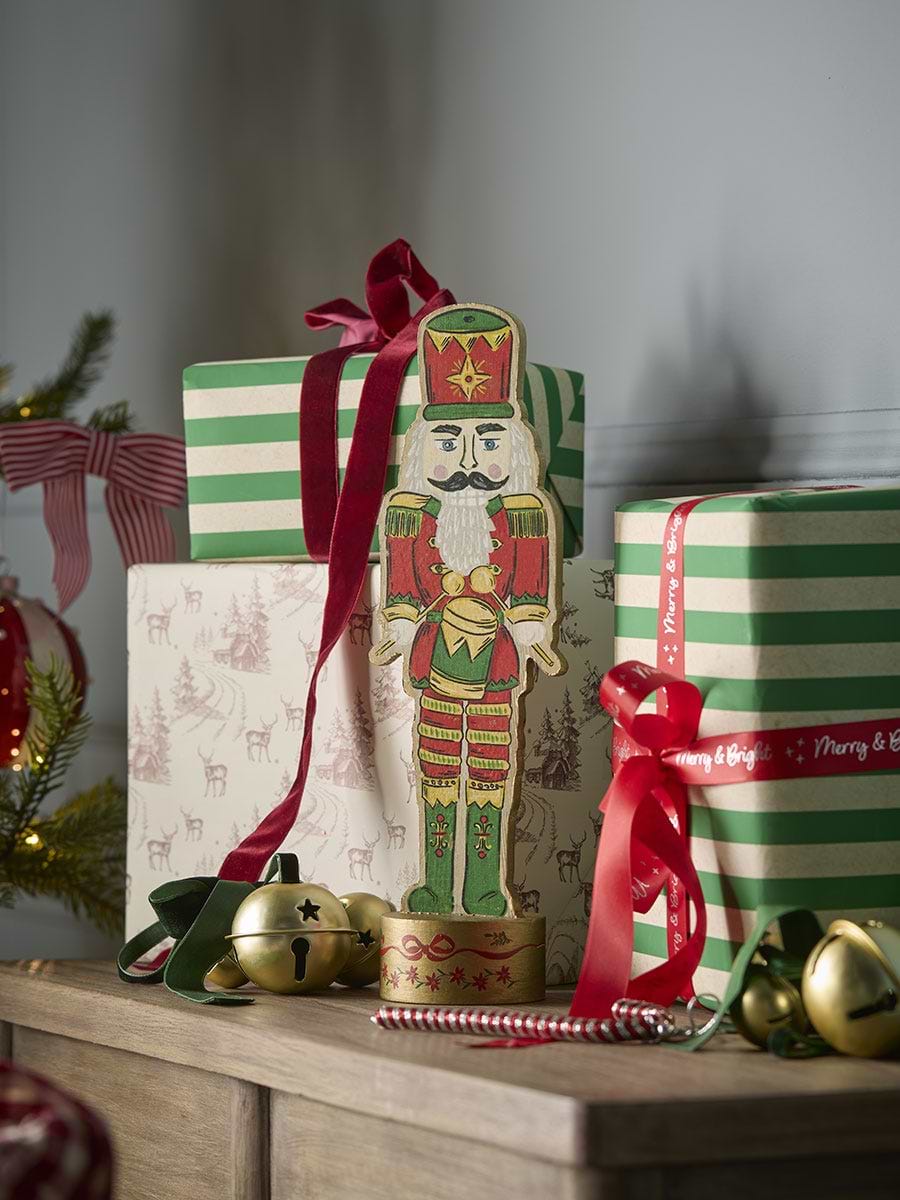 Red Wooden Nutcracker Figurine