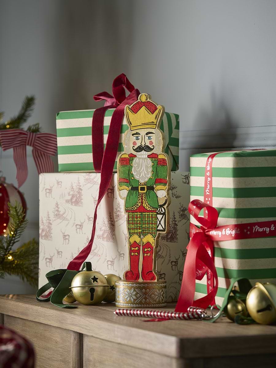 Green Wooden Nutcracker Figurine