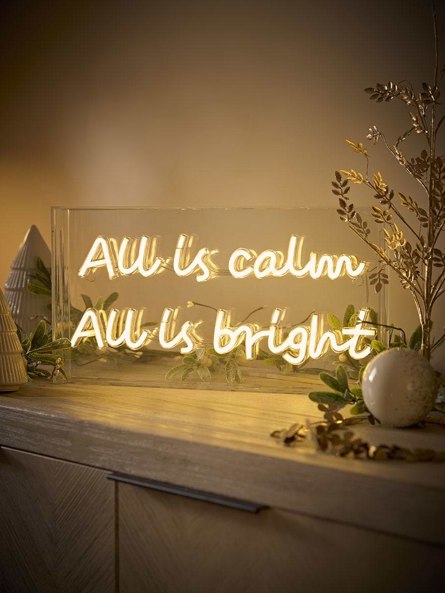 All Is Calm Neon Light