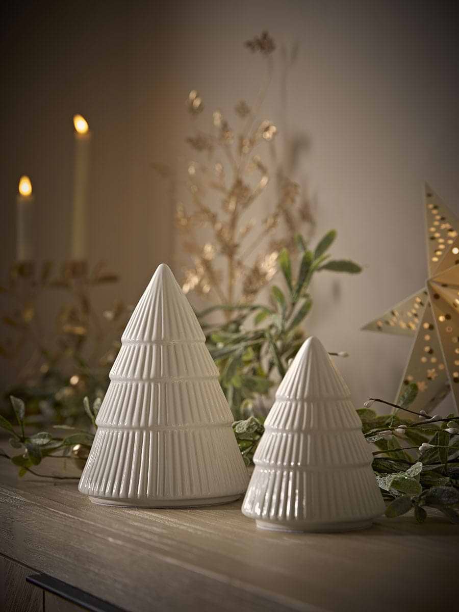 Two Ceramic Tree Ornaments