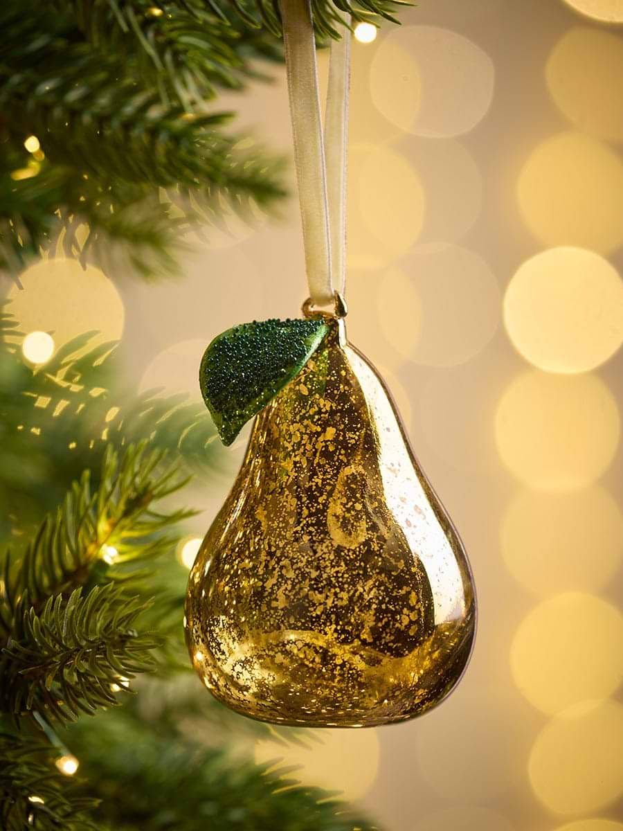 Luxe Glass Gold Speckled Pear