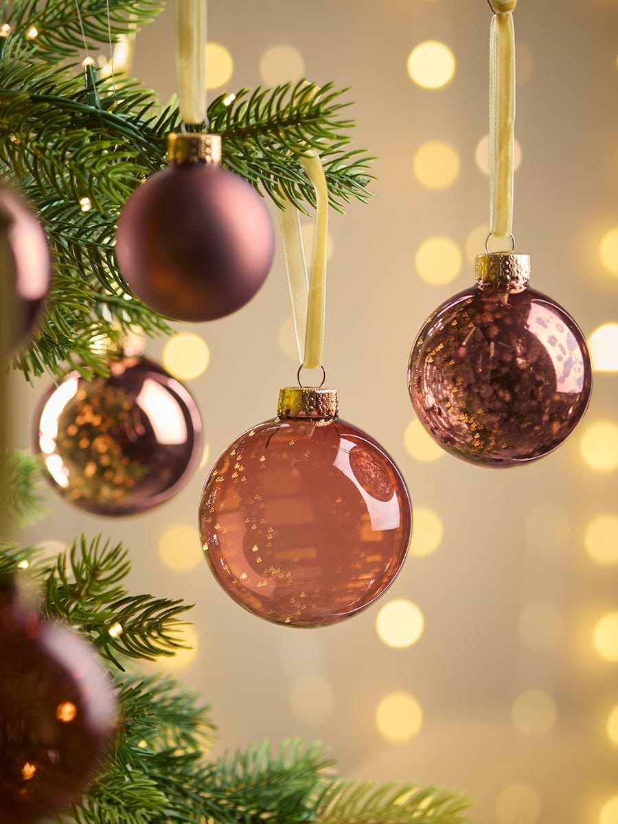 Glass Bauble Selection - Chocolate