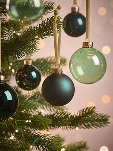 Glass Bauble Selection - Teal