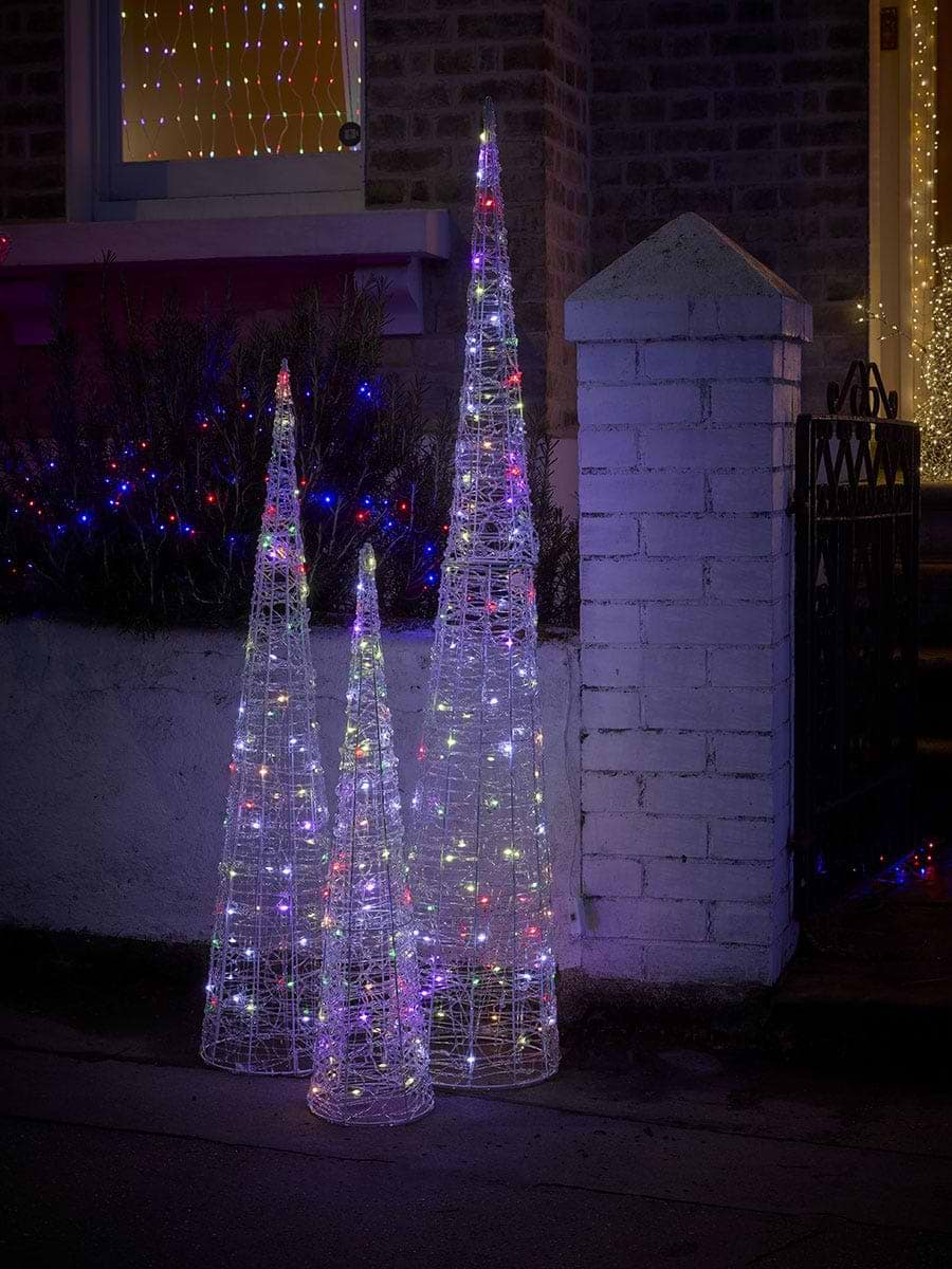 Colour Changeable Remote Controlled Cone Trees - Large