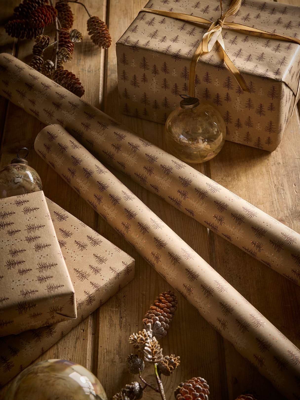 Glittered Forest Wrapping Paper - 5m