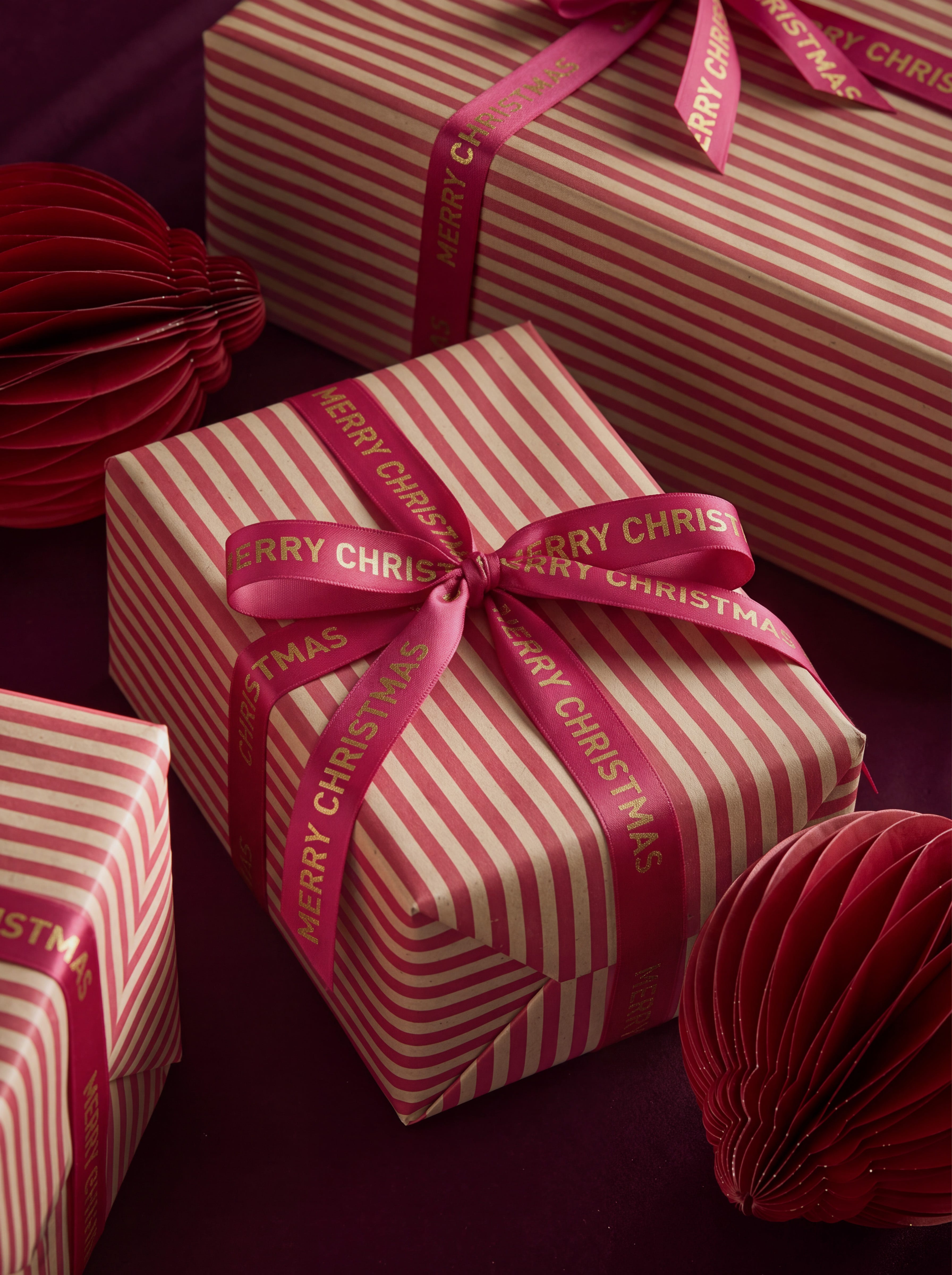 Merry Christmas Satin Ribbon - 15m